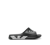 Ea7 Emporio Armani logo-print slip-on slides - Black 7-8-9.5