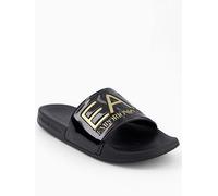EA7 Emporio Armani Logo Slider, Black, Size 11, Men Black