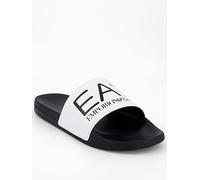 EA7 Emporio Armani Logo Slider, White, Size 10, Men White
