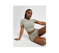 EA7 Emporio Armani Logo Slim Crop T-Shirt - Green - Womens XL