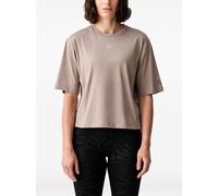 Ea7 Emporio Armani lotus-embroidered short-sleeve T-shirt - Neutrals XS-S-M-L-XL
