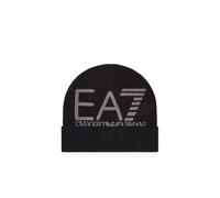 EA7 Emporio Armani Oversized Logo Beanie Hat, Black/Volcanic Glass (UK, Alpha, M, Black)