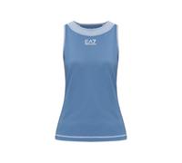Ea7 Emporio Armani perforated-detail sleeveless tank top - Blue XS-S-M-L