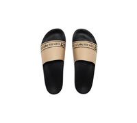EA7 Emporio Armani Sandals, Black and Gold, Logo Design on Band, Black & Golden, 10 UK