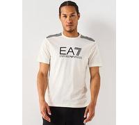 EA7 Emporio Armani Train 7 Lines Large Logo T-Shirt - Beige, Beige, Size Xl, Men Beige