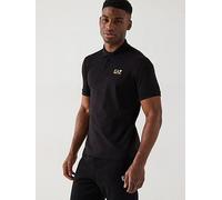 EA7 Emporio Armani Train Core ID Slim Fit Polo Shirt - Black, Black, Size 3Xl, Men Black