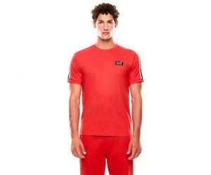 Ea7 Emporio Armani Train Logo Series Tape Co Short Sleeve T-shirt Red L Men