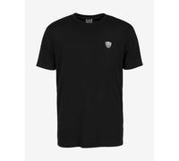 EA7 Men's Basic Crest Logo Black T-Shirt - Size: 40/Regular