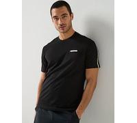 EA7 Emporio Armani Train Taped Sleeve T-Shirt, Black, Size M, Men Black