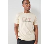 EA7 Emporio Armani Train Visibility T-Shirt, Beige, Size S, Men Beige