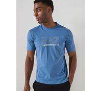 EA7 Emporio Armani Train Visibility T-Shirt, Light Blue, Size M, Men Light Blue
