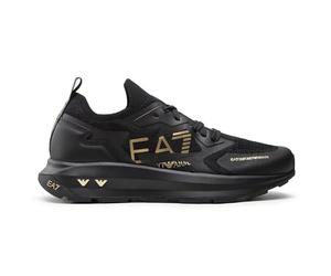 EA7 Emporio Armani Training Mesh Black/Gold Unisex Running Sneaker US22EA21 X8X113 38 2/3, Black, 7 UK