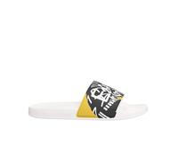 EA7 Emporio Armani Visibility Logo Slides White/Antique Moss Rings Print (White/Antique, UK Footwear Size System, Adult, Men, Numeric, Medium, 9)