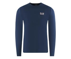EA7 Large Back Logo Long Sleeved T-Shirt - Navy Blue - L