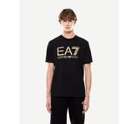 EA7 Logo Series T-shirt short sleeve pure black gold - XL
