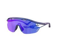 EA7 Man Sunglass Q74002 - Frame color: Matte Iridescent Blue, Lens color: Dark Blue Mirror Violet