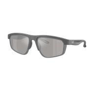 EA7 Man Sunglass Q74003 - Frame color: Matte Dark Anthracite, Lens color: Light Grey Mirror Silver