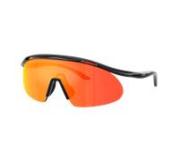 EA7 Man Sunglass Q74008 - Frame color: Shiny Black, Lens color: Dark Brown Mirror Tangerine