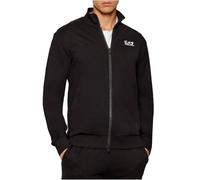 EA7 Men's Aperta Zip Track Jacket, Black/White, M