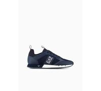 EA7 Mens Emporio Armani B&W Mesh Run Trainers in Navy - Size UK 11