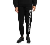 EA7 Men's Big Logo Joggers, Black/White, Black/White, XL
