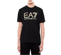 EA7 Men's Big Logo T-Shirt, Black/Gold, XXL