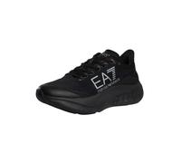 EA7 Men's Big Logo Trainers, Black/Silver, 8 UK