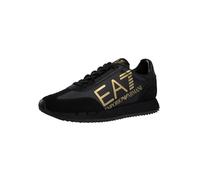 EA7 Men's Big Logo Trainers, Black/Gold, 7.5 UK