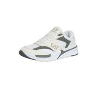 EA7 Men's Brand Mesh Trainers, White/Mulled Basil, 7 UK