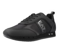 EA7 Men's Carbon Mesh Logo Trainers, Black/Silver