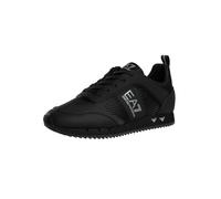 EA7 Men's Carbon Mesh Logo Trainers, Black/Silver, 8.5 UK
