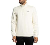 EA7 Men's Chest Logo 1/4 Zip Sweatshirt, Beige