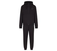 EA7 Mens Core Identity Cotton-Blend Tracksuit Colour: Black, Size: Small