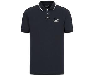 EA7 Mens Core Identity Stretch Pique Polo Shirt Colour: Night, Size: Extra Large