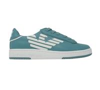 Eagle Logo Smoke Blue Leather Trainers EA7 Blue 7.5