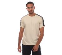 EA7 Mens Emporio Armani Logo Series Cotton-Jersey T-Shirt in Beige Leather - Size Small
