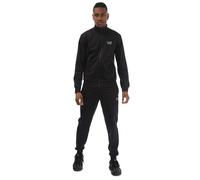 EA7 Mens Emporio Armani Recycled Technical-Fabric Core Identity Tracksuit in Black - Size Large
