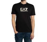 EA7 Men's Logo Graphic T-Shirt, Black/Beige, XL