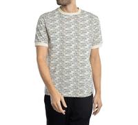 EA7 Men's Logo Pattern T-Shirt, Almond Milk, L