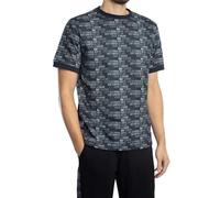 EA7 Men's Logo Pattern T-Shirt, Blue, M