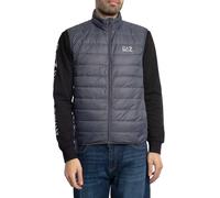 EA7 Men's Logo Puffer Gilet, Grey