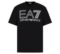 EA7 Mens Logo Series Oversized Logo Cotton T-Shirt Colour: Black, Size: Large