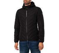 EA7 Men's Logo Zip Down Jacket, Black