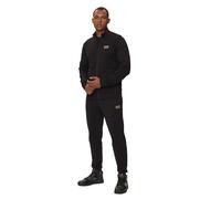 EA7 Men's Logo Zip Through Tracksuit, Black/Gold, XXL