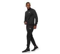 EA7 Men's Logo Zip Tracksuit, Black/Gold, XL