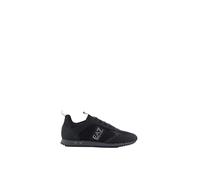 EA7 Men's Metallic Emblems Trainers, Black, 10.5 UK