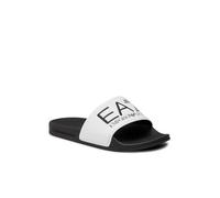 EA7 Men's Scarpe Logo Sliders, Black, 8.5 UK