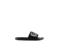 EA7 Men's Scarpe Logo Sliders, Black, 9.5 UK