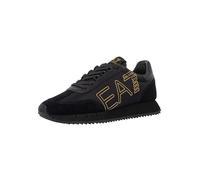 EA7 Men's Side Logo Trainers, Black/Gold, 10 UK