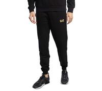 EA7 Men's Slim Jersey Jogging Bottoms, Black/Gold, Black/Gold, XL